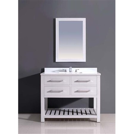 Dawn Kitchen & Bath Products Dawn Kitchen AAPT422235-01 Pure White Marble Top 1 In. Thickness With Ceramic Single Bowl AAPT422235-01